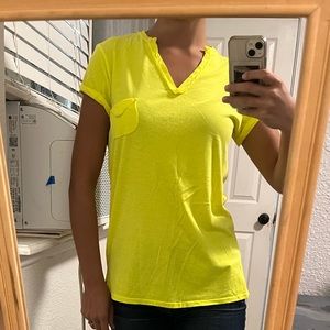 Neon Yellow Basic Tee Size Small